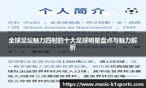 全球足坛魅力四射的十大足球明星盘点与魅力解析